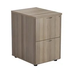 Image of Mezzo 2 Drawer Filing Cabinet Grey Oak TES2FCGO