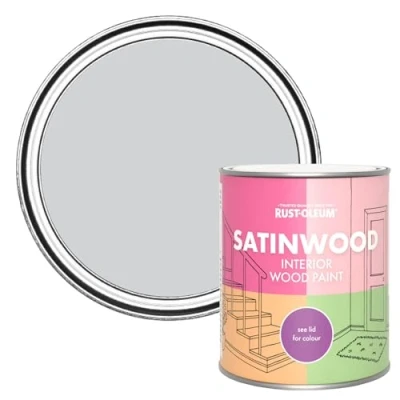 Image of Rust Oleum Purple Satinwood Interior Wood Paint Lilac Rhapsody 750ml