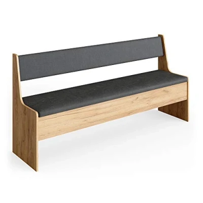 Image of Vicco Dining room corner bench Roman, Sand/Anthracite, 166 x 42 cm