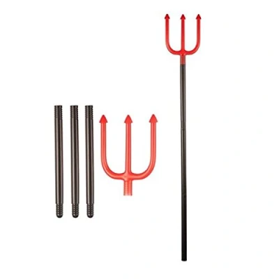 Image of WickedFun® Halloween Fancy Dress 100cm Devil Devils Fork Trident Red Costume Accessory Weapon