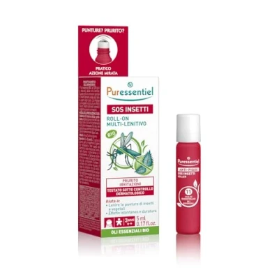 Image of Puressentiel Bite &amp; Sting Soothing Roller with 11 Essential Oils Organic Helps Soothe and Calm Irritated Skin by Biting 100% Natural Active Ingredients 5 ml