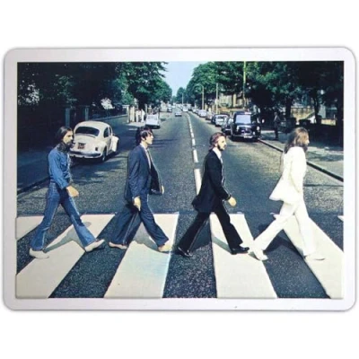 Image of The Beatles Abbey Road Embossed Fridge Magnet One Size