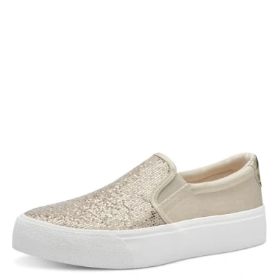 Image of Tamaris 1 24718 42 Women&#039;s Trainers Loafer, Lt Gold Glam, 5 UK