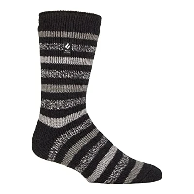 Image of HEAT HOLDERS Mens Extra Thick Thermal Socks for Winter Warm Fluffy Fleece Insulated Gifts Men (6 11, Black (Dublin))