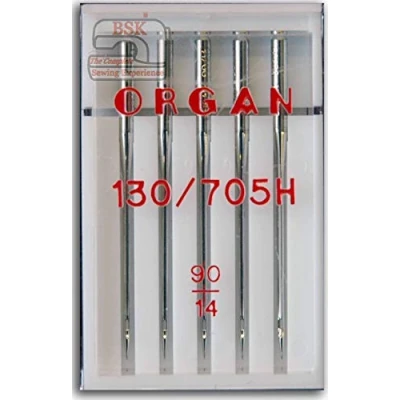 Image of Organ/Sewing Supplies Direct Organ Domestic Sewing Machine Needles, Size 90/14, Compatible with Brother, Singer, Janome Machines etc...