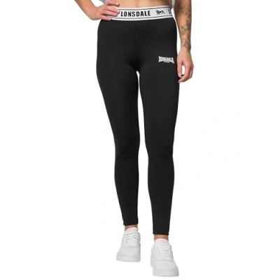 Image of Lonsdale Women&#039;s Ballinguile Leggings, Black/White, XL