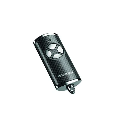 Image of Hörmann HSE 4 BS Hand held Transmitter (Frequency 868 MHz, high Gloss, Garage Door Drive caps, Including Batteries, Dimensions 28 x 70 14 mm, incl. Keyring) 4511585, Carbon Chrome