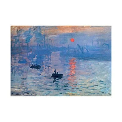 Image of Wee Blue Coo Monet Impression Sunrise Painting Picture Wall Art Print