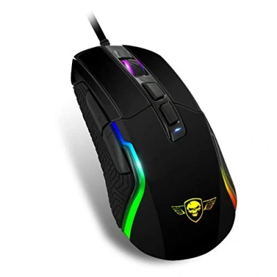 Image of SPIRIT OF GAMER Gaming Mouse PRO M7 Backlit LED 11 Modes RGB Colors Customizable Up to 4800 DPI Max 3 Profiles 7 Buttons Double GripControl PS4 / PC/XBOX ONE