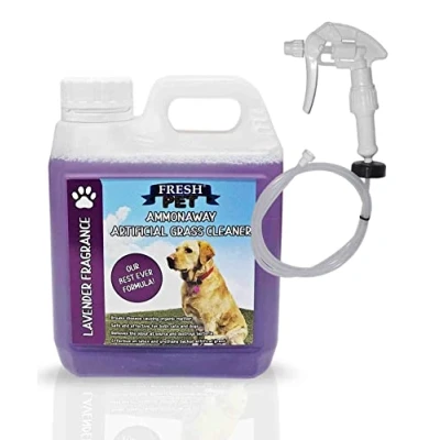 Image of Artificial Grass Cleaner Dog Pet Friendly Disinfectant Deodoriser Concentrate Ammonaway Lavender Fragrance (1L with Spray)