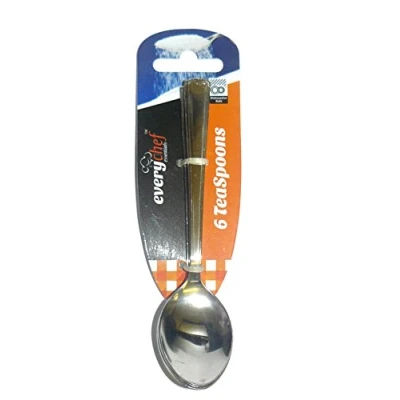 Image of Teaspoon Set of 6 Teaspoons Stainless Steel Spoons Tea Spoon