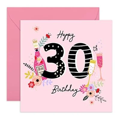 Image of Central 23 Cute 30th Birthday Card for Women &#039;Happy &#039; Sweet Her Fun Him Comes with Stickers