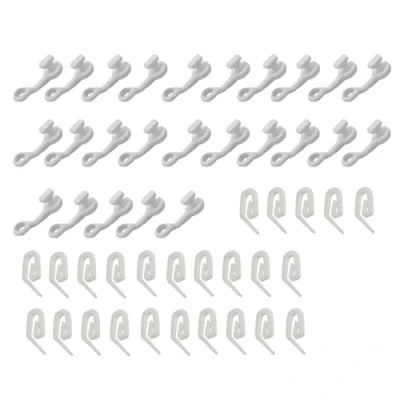 Image of Swish Deluxe curtain gliders + plastic Hooks, 25 of each