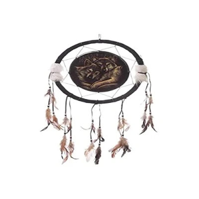 Image of Puckator DCPA02E Lisa Parker Loyal Companions Wolf Dreamcatcher 33cm
