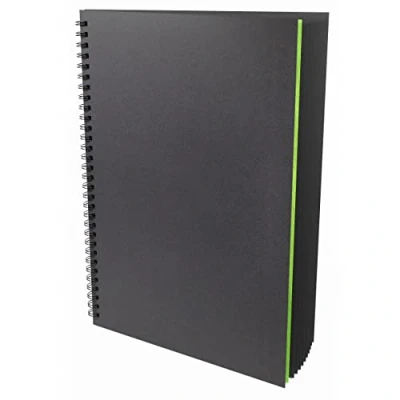 Image of Artgecko Black Toned Sketch Book A3 Portrait 80 Pages (40 Sheets) 200gsm Card