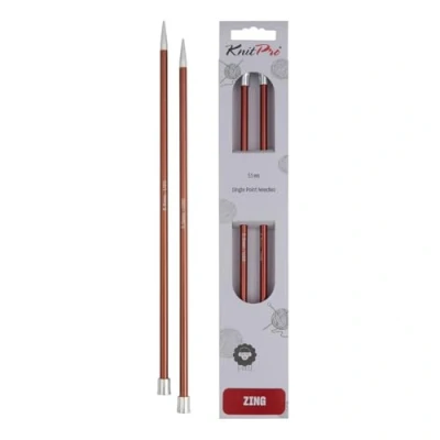 Image of KNIT PRO KP47272 Zing: Knitting Pins: Single Ended: 30cm x 5.50mm, 5.5mm, Brown