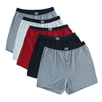 Image of Fruit Of The Loom Mens Knit Boxers 5 Pack, S, Assorted
