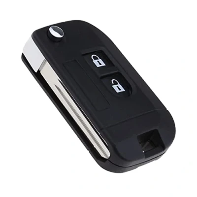 Image of Create idea 2 Button Remote Flip Key Shell Compatible with Micra Note Navara Qashqai Murano Patrol X Trail Almera Folding Fob Case Cover Uncut Blade