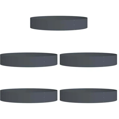 Image of vidaXL Anthracite Metal Pot Large Durable