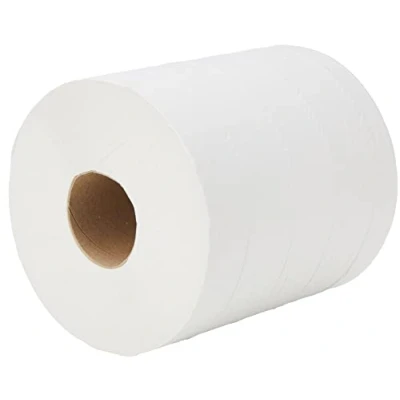Image of Everbuild Glass Wipe Paper Roll Centre Feed Industrial White 150 m