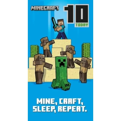 Image of Minecraft 10th Birthday Card Age 10 Happy