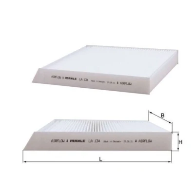 Image of 7701047513, 8671012070 Pollen Filter MAHLE ORIGINAL LA 134 Particulate 226,0mm 194mm 30,0mm