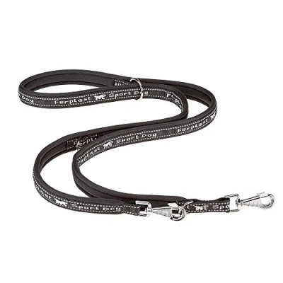 Image of Ferplast SPORTDOG GA Training Dog Lead 3 Adjustable Lengths Reflective &amp; Anti Abrasion Soft Padded Handle Italian Design 200 x 1.5 cm, Grey