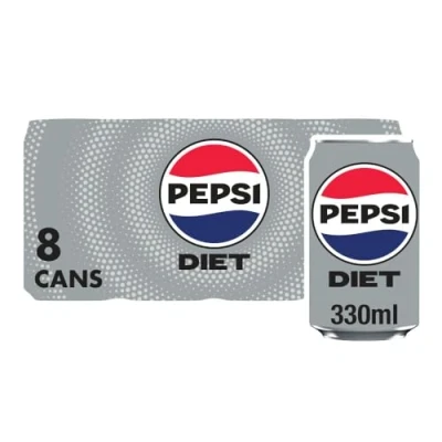 Image of Pepsi Diet Cola Cans 8 x 330 ml
