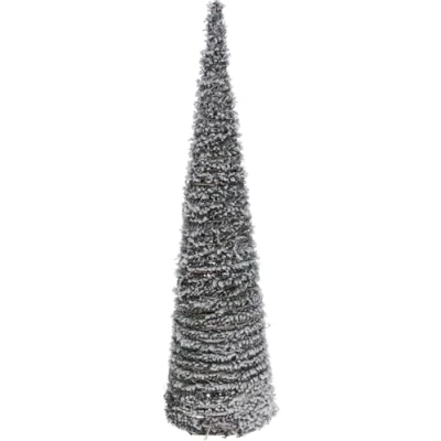 Image of Green Snowy 2.5ft LED Light Up Christmas Tree Cone Festive Xmas Home Decoration Stand