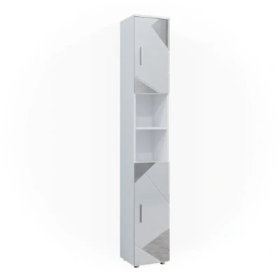 Image of Vicco Bathroom cabinet Irma, White high gloss with inserts, 30 x 192 cm