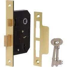 Image of 3 LEVER 3&quot; SASH LOCK BRASSED FINISH