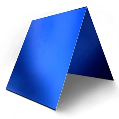 Image of 5pcs Aluminum Sheet Metal, Blue Anodized Anodising Blank Metal Engraving Blanks Cards 5052 Plate，Metal (Size : 200X200X1mm)