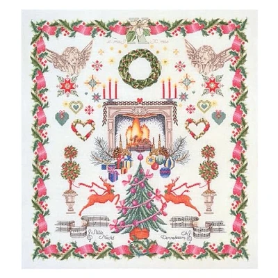 Image of Thea Gouverneur Cross Stitch Kit 23.5&quot;X25.75&quot; Christmas Design On Aida (16 Count)