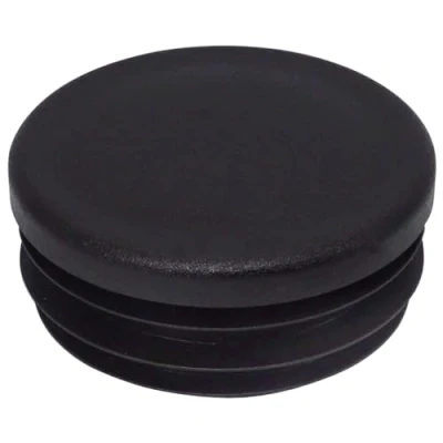 Image of SKIR&#039;CO (30 pcs) Round Tube Inserts 50 mm, Fence Post Plugs, Black Plastic End Caps, Pipe RAL 9005