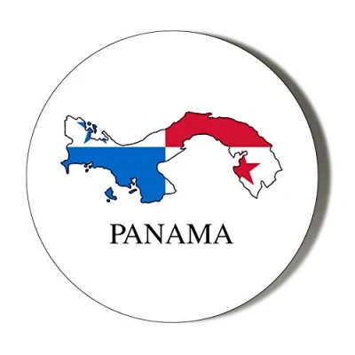 Image of Gift Insanity PANAMA FLAG MAP 58mm Large NOVELTY BADGE