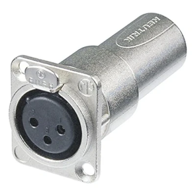 Image of NA3FDM 3 Pin Female to Male Feed Through Panel Mount Adapter