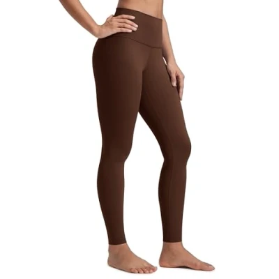 Image of CRZ Yoga Women&#039;s Butterluxe Leggings 28&#039;&#039; High Waisted Workout Gym Buttery Soft Pants Lava Brown 12