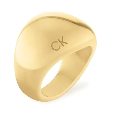 Image of Calvin Klein Women&#039;s PLAYFUL ORGANIC SHAPES Collection Ring Yellow gold 35000441B
