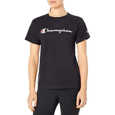 Image of Champion Women&#039;s Classic TEE T Shirt, Black, M