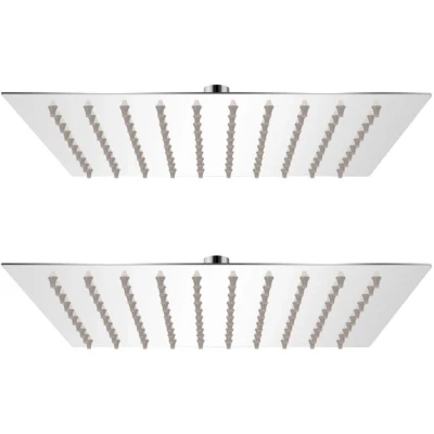 Image of vidaXL Rain Shower Head 2 pcs Stainless Steel 20x20 cm