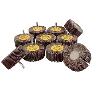 Image of 80 Grit 80mm Flap Wheel Disc Abrasive Sanding Pads for Drills 6mm Shank 10pc