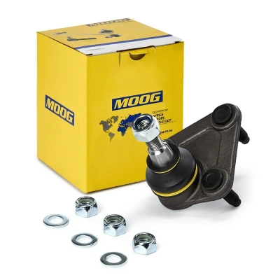 Image of 8N0407365A, 8N0407365B, 8N0407365C Ball joint MOOG VO BJ 2410 Front Axle 15,5mm 48mm 52mm AUDI: TT Coupe, A3 Hatchback, Hatchback