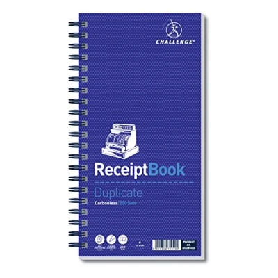 Image of Challenge Duplicate Receipt Book, Carbonless, 200 Pages, 1 pack (280 x 141 mm)