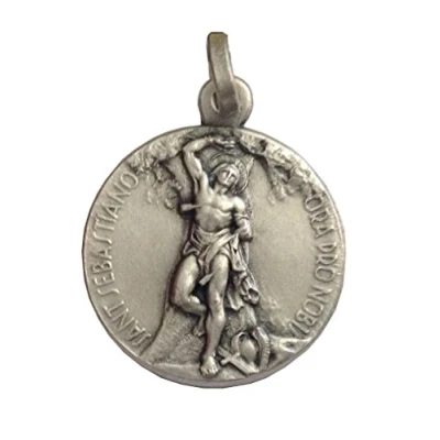 Image of 925 Sterling Silver Saint Sebastian Medal