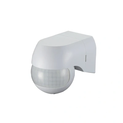 Image of Wall Mounted Rotatable 180 Degree PIR Sensor IP44 White Ovia