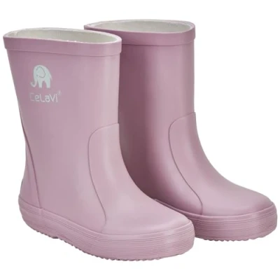 Image of Celavi Basic Wellies Solid Rain Boot, Mauve Shadow, 7 UK Child