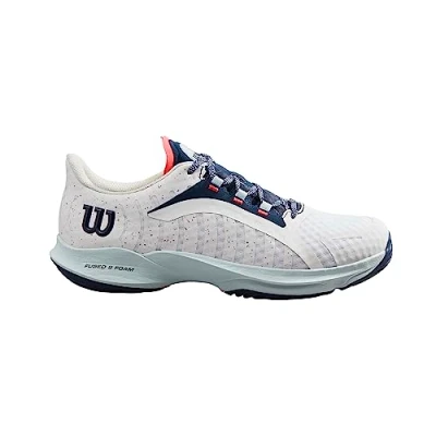 Image of Wilson Women&#039;s Hurakn Pro Padel Sneakers, White/Cooling Spray, 4 UK