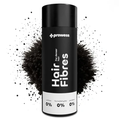 Image of Prowess Dark Brown Hair Building Fibres for Thinning, 25g Naturally Thicker Looking Hair, Premium Powder Thinning Hairline, Concealer, Instant Impact Men All Ages