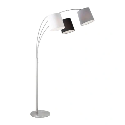 Image of JUST LIGHT. Melvin floor lamp, three bulb, black/grey/white
