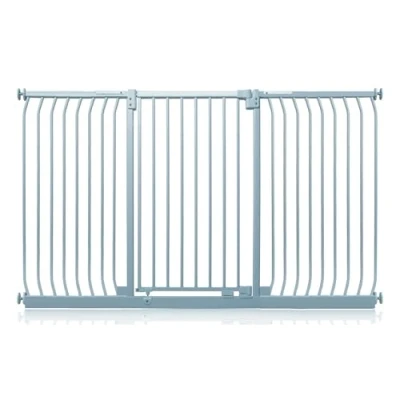 Image of Safetots Extra Tall Elite Safety Gate, 188cm 197cm, Matt Grey, 96.8cm in Height, Pressure Fit Stair Baby Gate for Doors Hallways and Spaces, Barrier, Easy Installation
